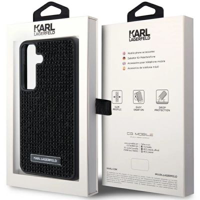 8. Karl Lagerfeld Rhinestone Metal Logo case for Samsung Galaxy S24+ - black