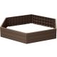 7. GARDEN FLOWER BED BASE WOOD EDGE 6 ELEMENTS RUSTIC BRICK