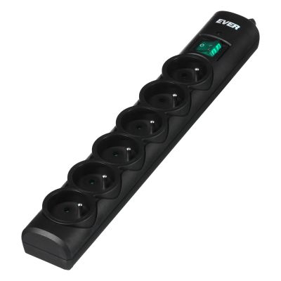 Ever OPTIMA surge protector 1.5m (6 x UTE; 10 A; black) (T/LZ08-OPT015/0000)