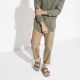 9. Birkenstock Arizona Soft Footbed Oiled Leather Narrow Faded Khaki Slides for Narrow Feet (1019377)