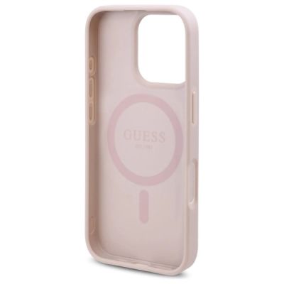 7. Guess GUHMP16XP4ROPEMCP iPhone 16 Pro Max 6.9" pink/pink hardcase 4G Flowers Print MagSafe