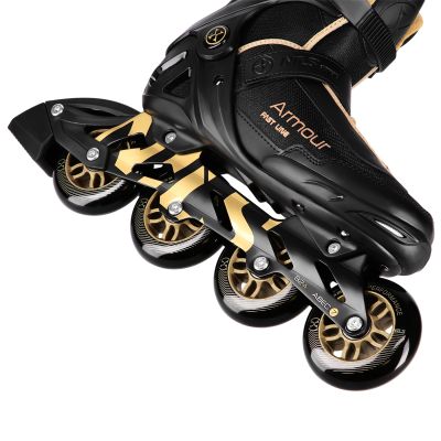 5. NILS Extreme NA22151 ARMOUR roller skates black and gold size 44