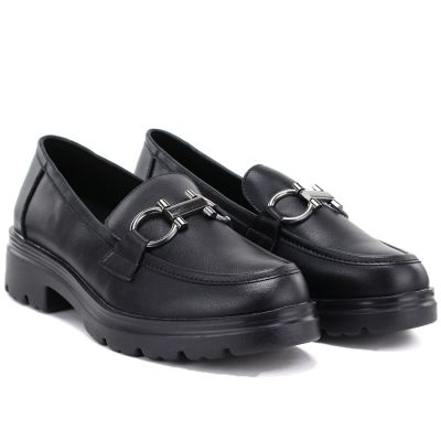 4. Women's leather lords shoes black Jezzi JH03-2