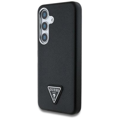 2. Guess Grained Triangle Logo MagSafe case for Samsung Galaxy S25 - black