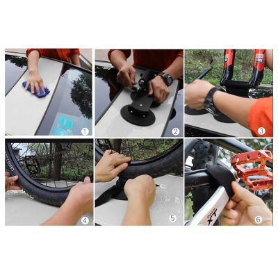 7. Rockbros XP1002 Suction Cup Roof Rack for 2 Bikes - Black