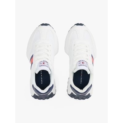 2. Tommy Hilfiger women's FLAG LOW CUT LACE-UP SNEAKERS T3X9-33877-1695X336-X336 WHITE/BLUE