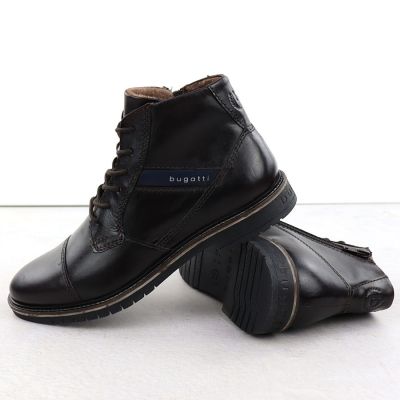 3. Men's black leather ankle boots Bugatti SS153055
