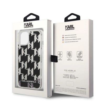 8. Karl Lagerfeld KLHCP14SLMNMK iPhone 14 6.1 "hardcase black / black Liquid Glitter Monogram