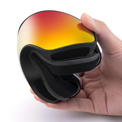 6. Qunature Black Ski Goggles Kids (Size M/L) - Black