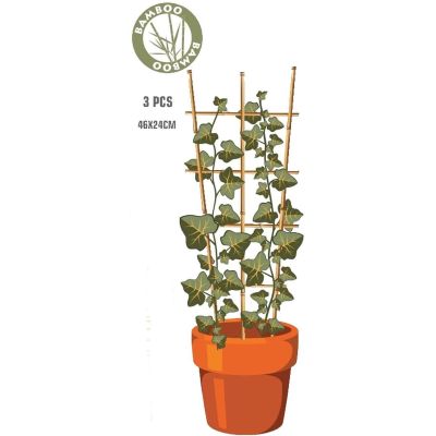8. PROGARDEN BAMBOO PLANT SUPPORT LADDER 45 CM 3 PCS
