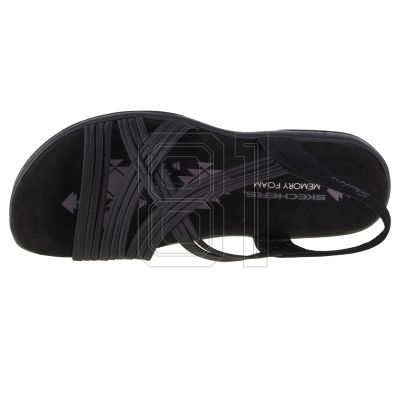 3. Skechers Reggae Slim Simply Stretch Sandals 163023-BLK Black 36