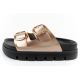 2. Lee Cooper shoes women's slippers gold comfortable platform fashionable