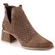 13. Suede high-heeled ankle boots Potocki W WOL213B brown
