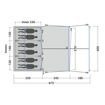 3. Outwell Iowa 6 Air 6-Person Tunnel Tent Gray