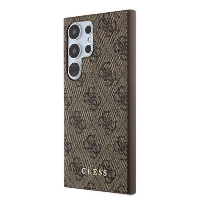 2. Guess 4G Metal Gold Logo case for Samsung Galaxy S24 Ultra - brown