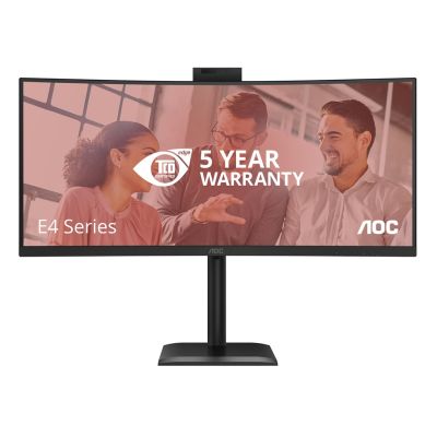 3. AOC monitor 86.3 cm (34") CU34E4CW 21:09 2xHDMI+DP+USB-C+Webcam Curv.