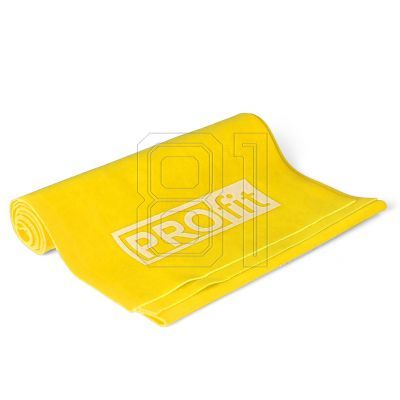 4. Fitness rubber PROFIT LONG LIGHT 200x15x0,35cm yellow DK 2227