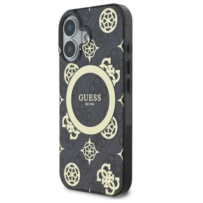 2. Guess IML Peony On 4G Background MagSafe case for iPhone 16 - black