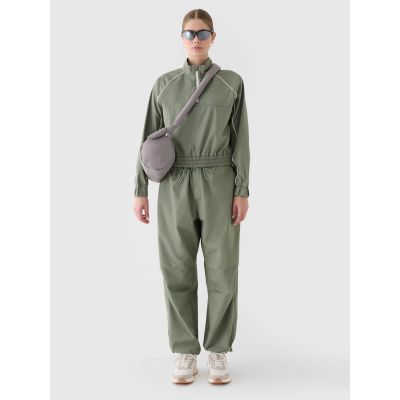 4. Women's cropped transition jacket with a stand-up collar 4F 4FRSS24TTJAF0886-44S