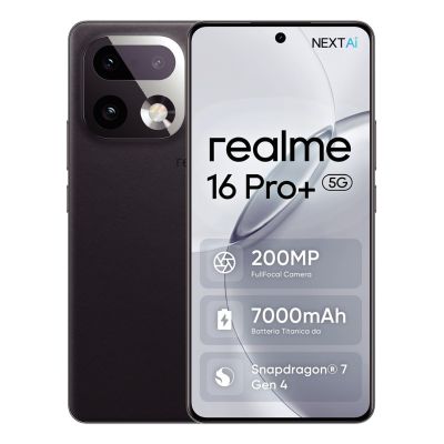 4. Realme 16 Pro+ 5G 17.27 cm (6.8") Dual SIM Android 16 USB Type-C 12 GB 512 GB 7000 mAh Grey