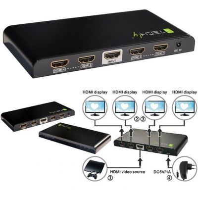4. Techly IDATA HDMI-4K4 4x HDMI TV Splitter