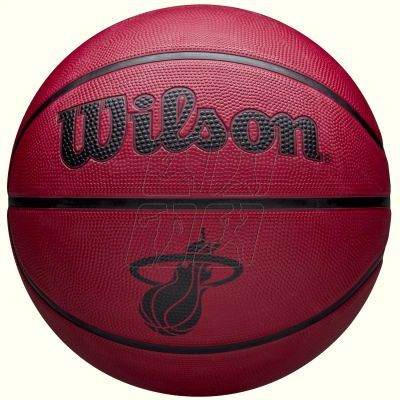 Wilson NBA Team Tribute Solid Miami Heat Ball WZ4025416XB Basketball Ball