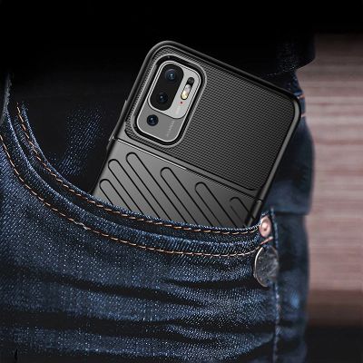 7. Thunder Case Flexible Tough Rugged Cover TPU Case for Xiaomi Redmi Note 10 5G / Poco M3 Pro black