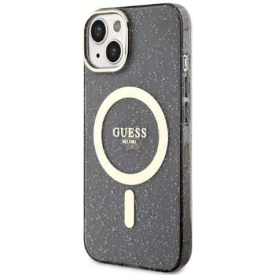 2. Guess Glitter Gold MagSafe case for iPhone 14 - black