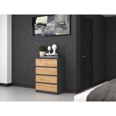 2. Chest of drawers M4 70x40xH97 anthracite/artisan