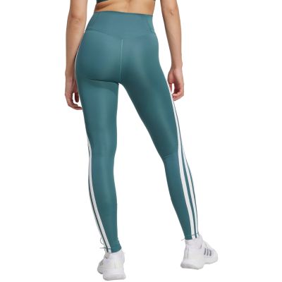 3. Adidas Optime Essentials 3-Stripes 7/8 Women's Leggings Green JY2152