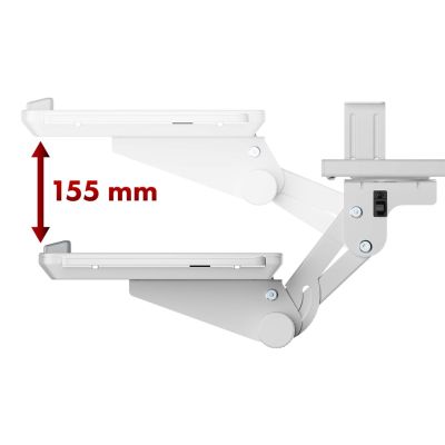 9. Maclean Under-Desk Keyboard Holder, Adjustable, Max. 5kg, White, MC-156 W