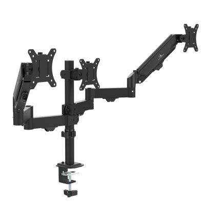 11. MACLEAN 3-Monitor Mount, Gas Spring, 17"-27", 2-8KG, Black MC-137