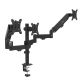 11. MACLEAN 3-Monitor Mount, Gas Spring, 17"-27", 2-8KG, Black MC-137