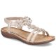 Women's gold floral slip-on sandals Rieker V7573-90