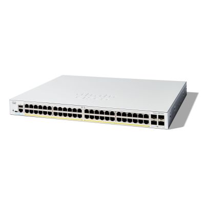 Cisco C1200-48P-4X Managed L2/L3 Gigabit Ethernet (10/100/1000) Network Switch, White