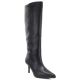 Women's leather boots with a high heel, insulated, black Big Star UU274497