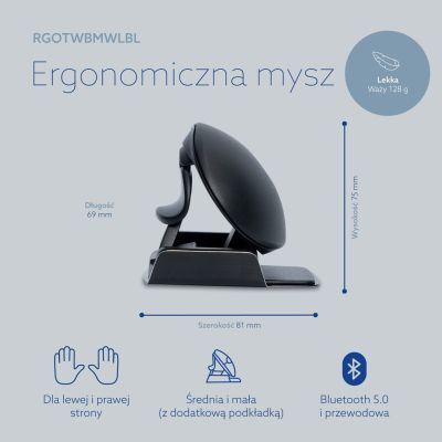 13. R-Go Ambidextrous Twis Ergonomic Mouse