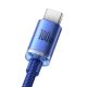 3. Baseus Crystal Shine Series cable USB cable for fast charging and data transfer USB Type A - USB Type C 100W 1.2m blue (CAJY000403)