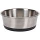 4. DOG AND CAT BOWL STAINLESS STEEL 17X6.5CM RUBBER BASE DOGS COLLECTION