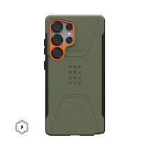 Urban Armor Gear Civilian Case 17.3cm (6.8") (Samsung Galaxy S25 Ultra) Olive, Orange