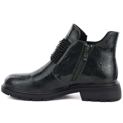 7. Women's patent leather ankle boots, green, M.Daszyński MR2501