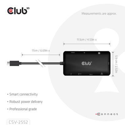 7. Club3D USB-C 9in1-HUB >2xHDMI/2xUSB/USB-C/LAN 4K60Hz PD100W retail