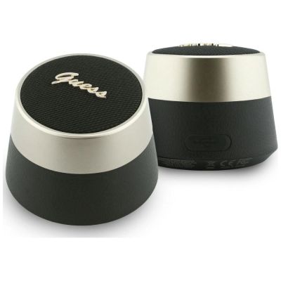 Guess 5W Script Metal Logo Bluetooth Speaker - Black