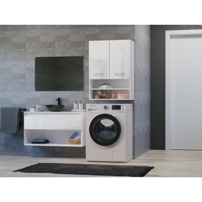 4. Washing machine cabinet POLA MINI DK 64x30xH90 glossy white