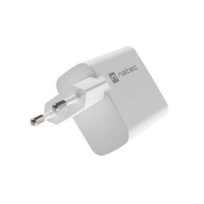 8. NATEC CHARGER RIBERA GAN 1X USB-A + 1X USB-C 45W WHITE NUC-2142