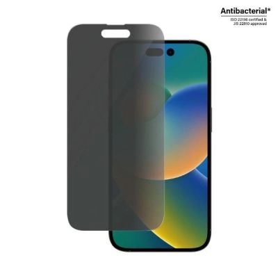 3. PanzerGlass Classic Fit antibacterial privacy glass for iPhone 14 Pro