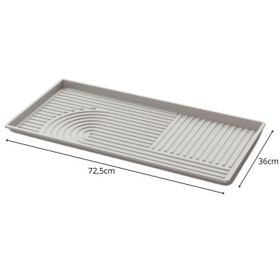 3. LARGE DRAINER SHOE RACK TASSY DRY PAD LIGHT BROWN PROSPERPLAST