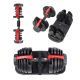 6. SR52 ADJUSTABLE DUMBBELL SET (2 PCS) + STR10 PRO HMS RACK
