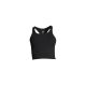 CASALL Crop Rib Racerback Sports T-Shirt Black
