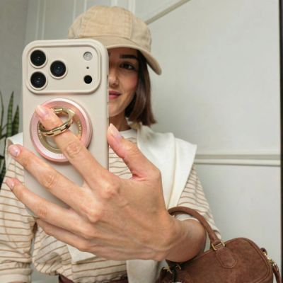 7. Tech-Protect MMR700 Lamano MagSafe Magnetic Phone Holder - Rose Gold